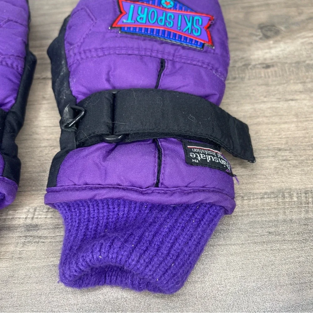 Children’s purple snow winter‎ mittens gloves size 6/7 girls